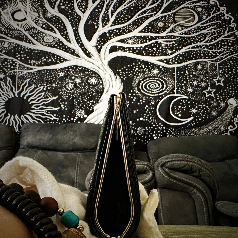 Vintage 1950 Eel Skin Kiss Closure coin purse - Picture 9 of 15